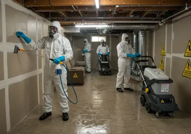 Basement Moisture Removal and Structural Drying process in Erlands Point-Kitsap Lake, WA